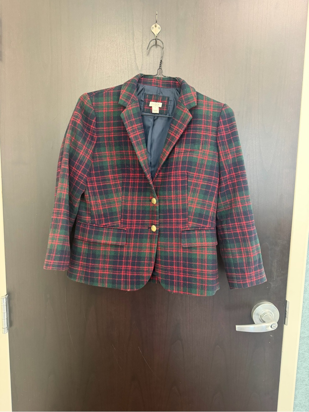 J. Crew Schoolboy Plaid Wool-Blend Women’s Blazer Size 6 - Picture 2 of 13